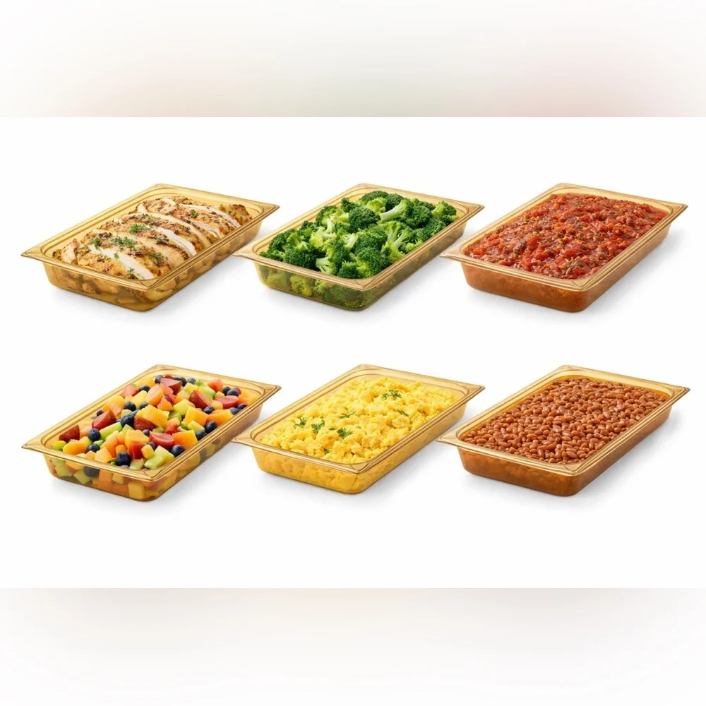 Box Six Carlisle StorPlus Full Size 2.5” Deep BPA-Free High Heat Food Pans